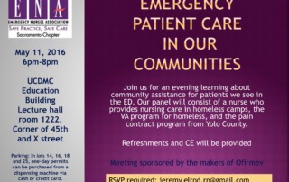 Photograph published with Will be speaking at Emergency Nurses Association on May 11